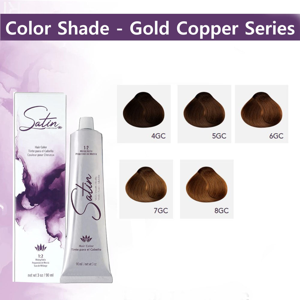 Satin Hair Color & Dye - Gold Copper Series (3 oz / 90 ml)