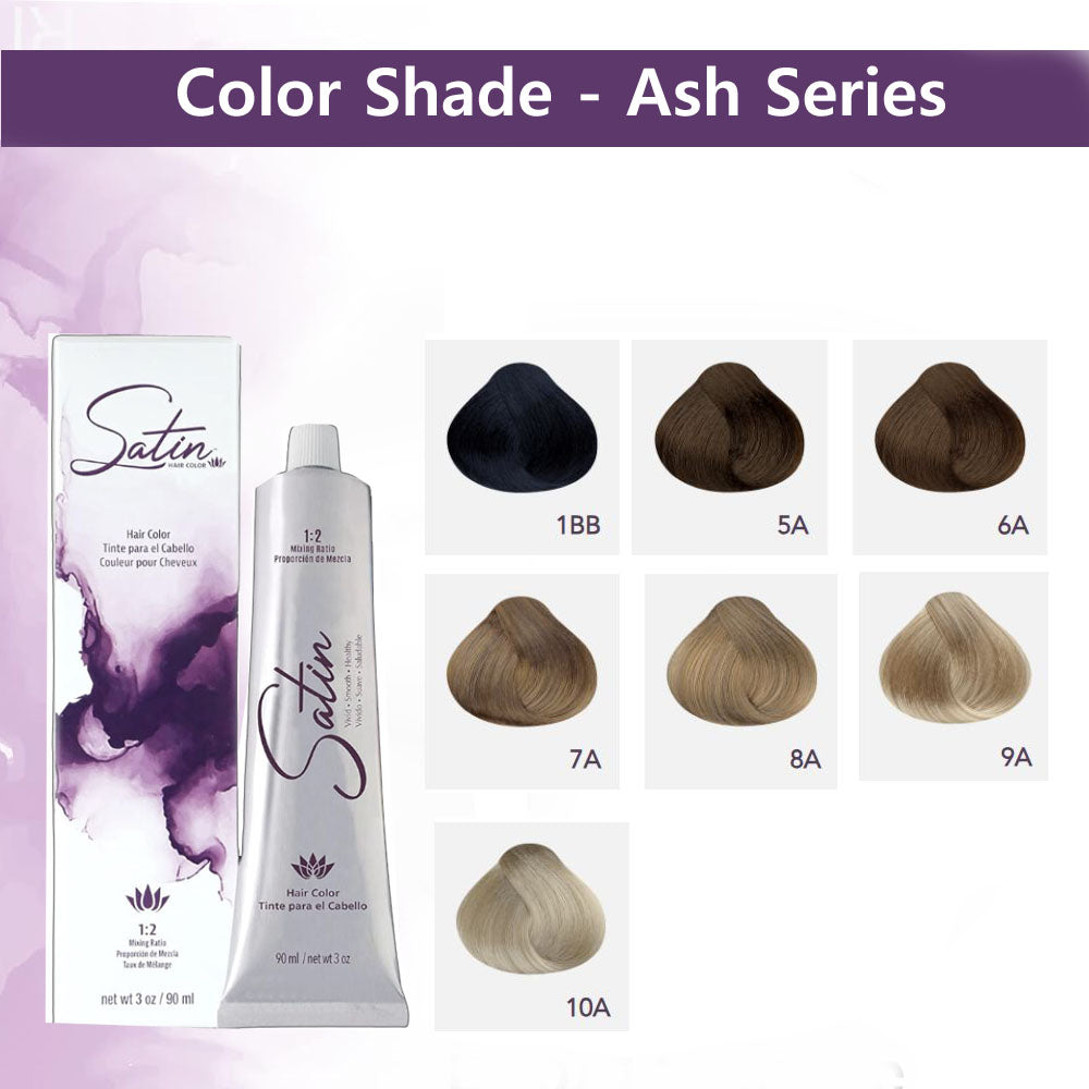 Satin Hair Color & Dye - Ash Series (3 oz / 90 ml)