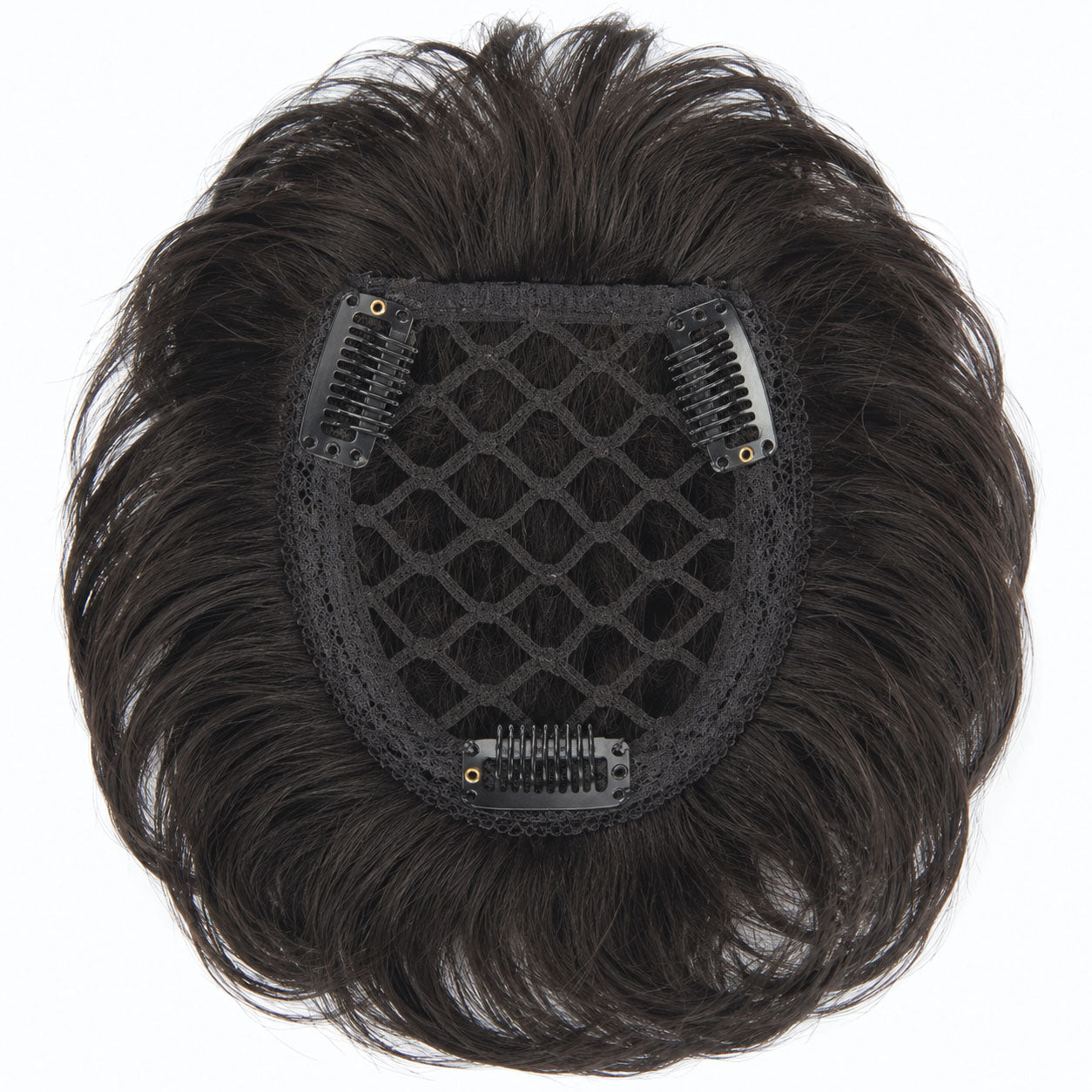 Remy Human Hair Clip in Toppers with curl wave style 3 Clips -Honey Comb (No. 2)