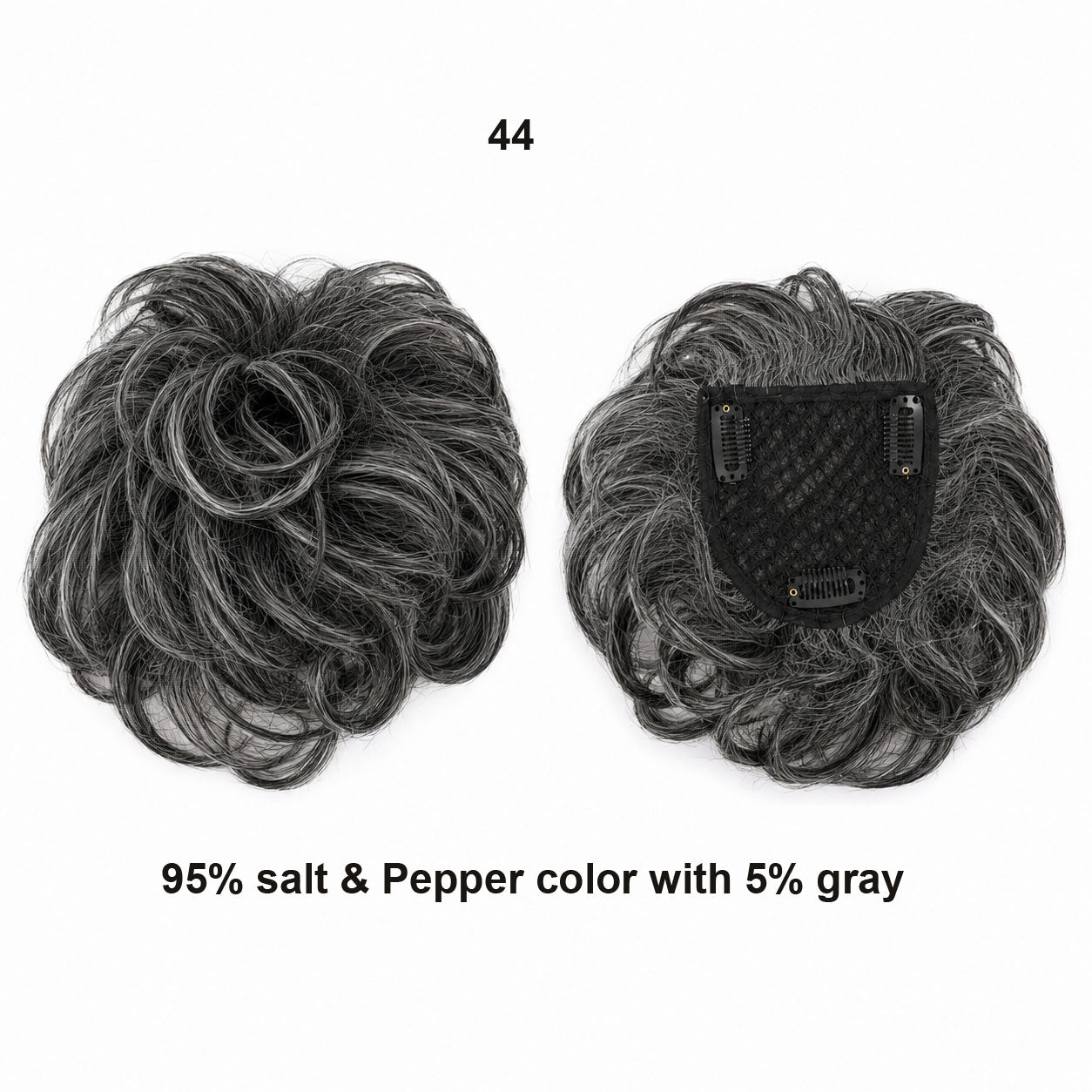 Remy Human Hair Clip in Toppers with  curl wave style  3 Clips -GOMO SERIES