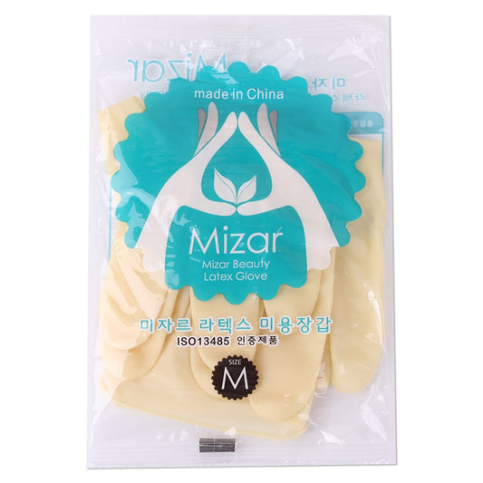 MIZAR LATEX SALON GLOVE -NON SLIP (TEXTURED)-M (5pcs)