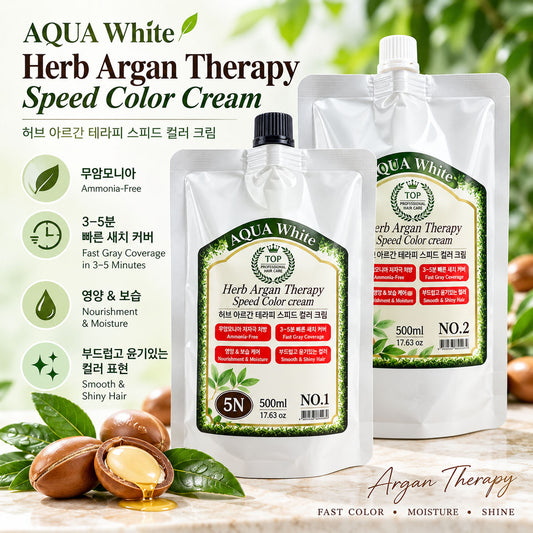 Aqua White Herb Argan Therapy Speed Color Cream-500g