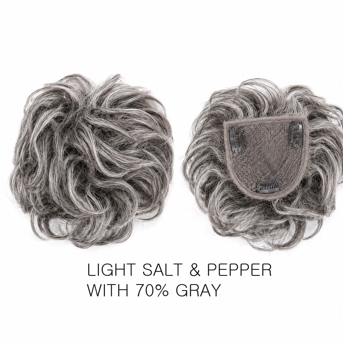 Remy Human Hair Clip in Toppers with  curl wave style  3 Clips -GOMO SERIES