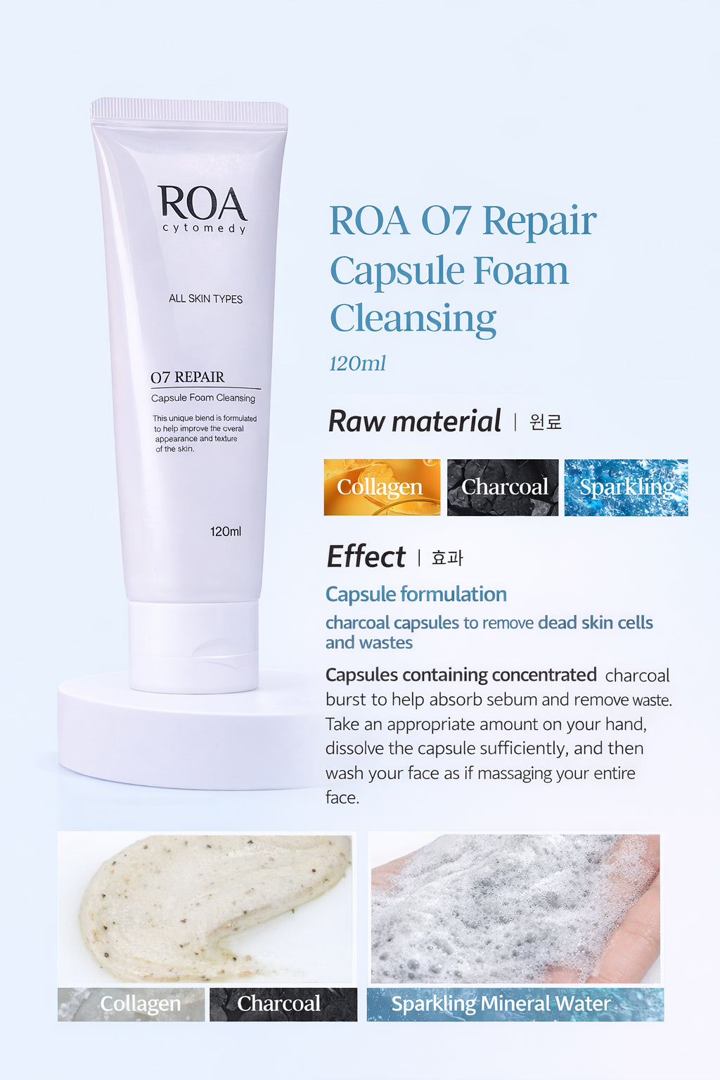 OA 07 REPAIR COLOR-CHANGE CAPSULE CLEANSING FOAM WITH CHARCOAL