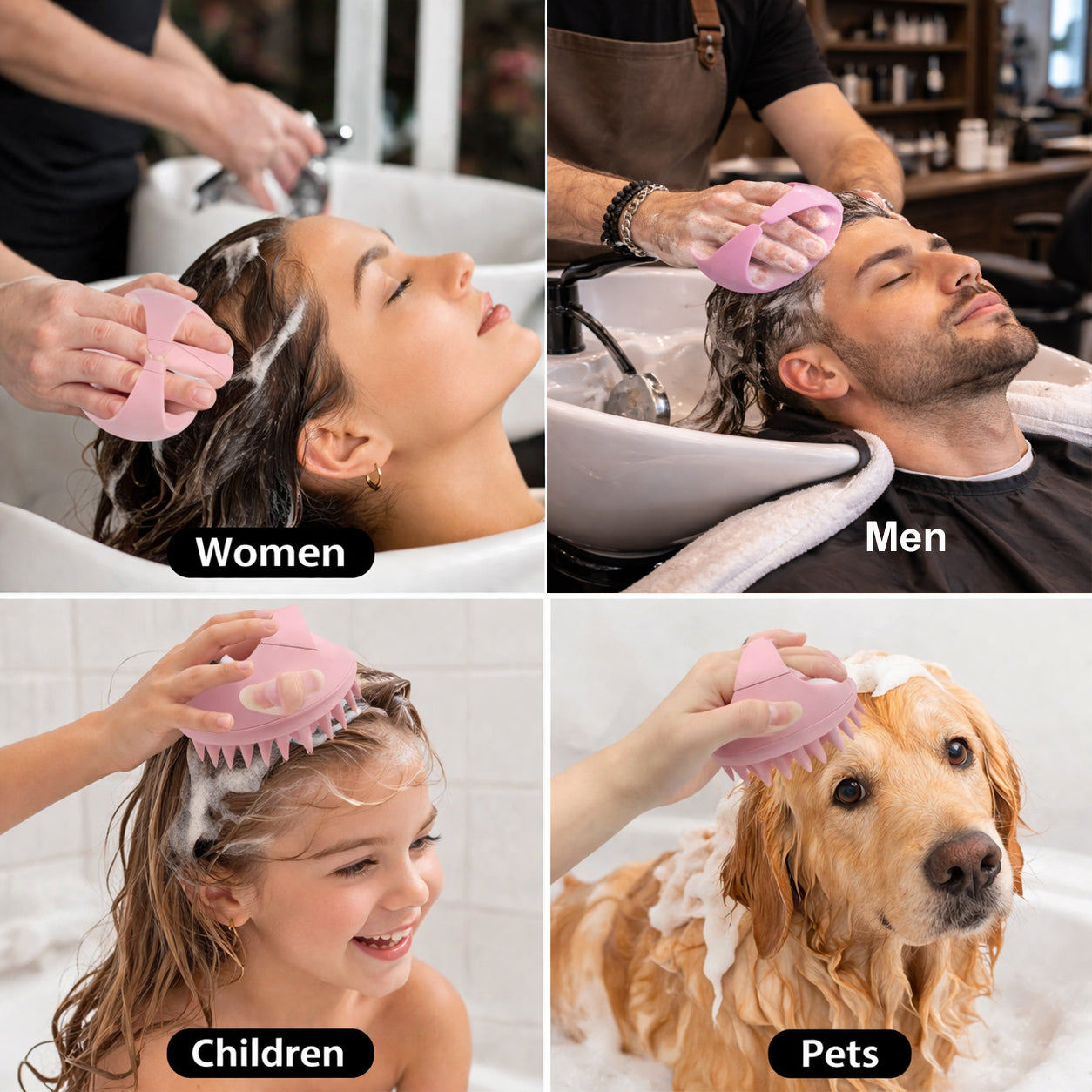 Silicone Hair Scalp Massager Shampoo Brush Scalp