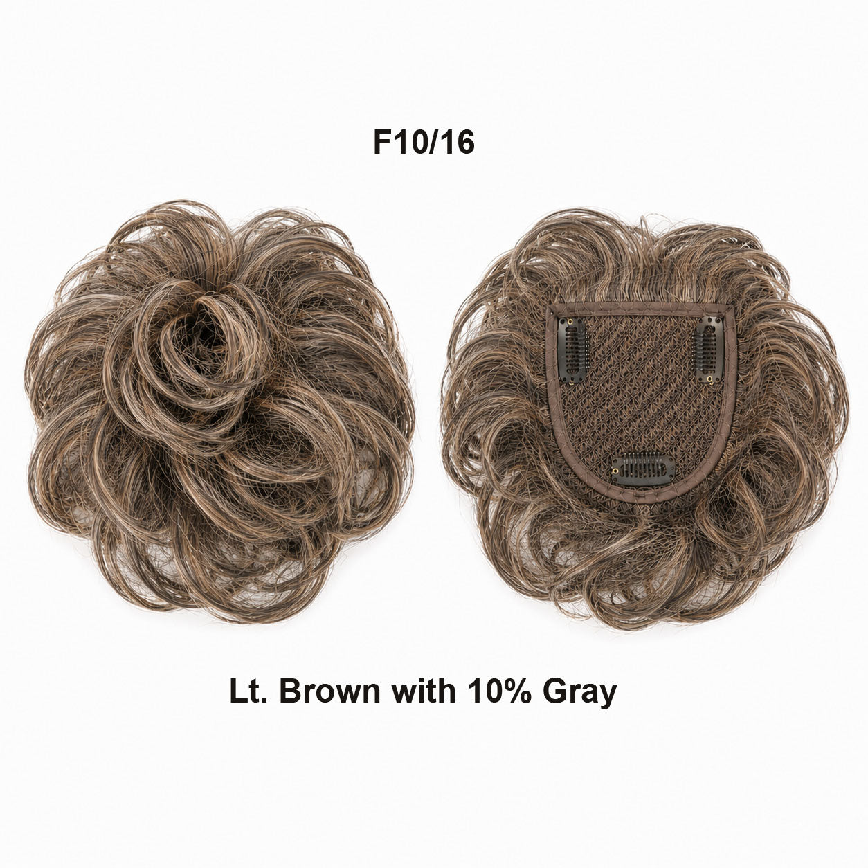 Remy Human Hair Clip in Toppers with  curl wave style  3 Clips -EMO SERIES