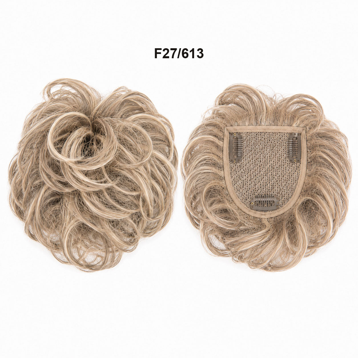 Remy Human Hair Clip in Toppers with  curl wave style  3 Clips -EMO SERIES