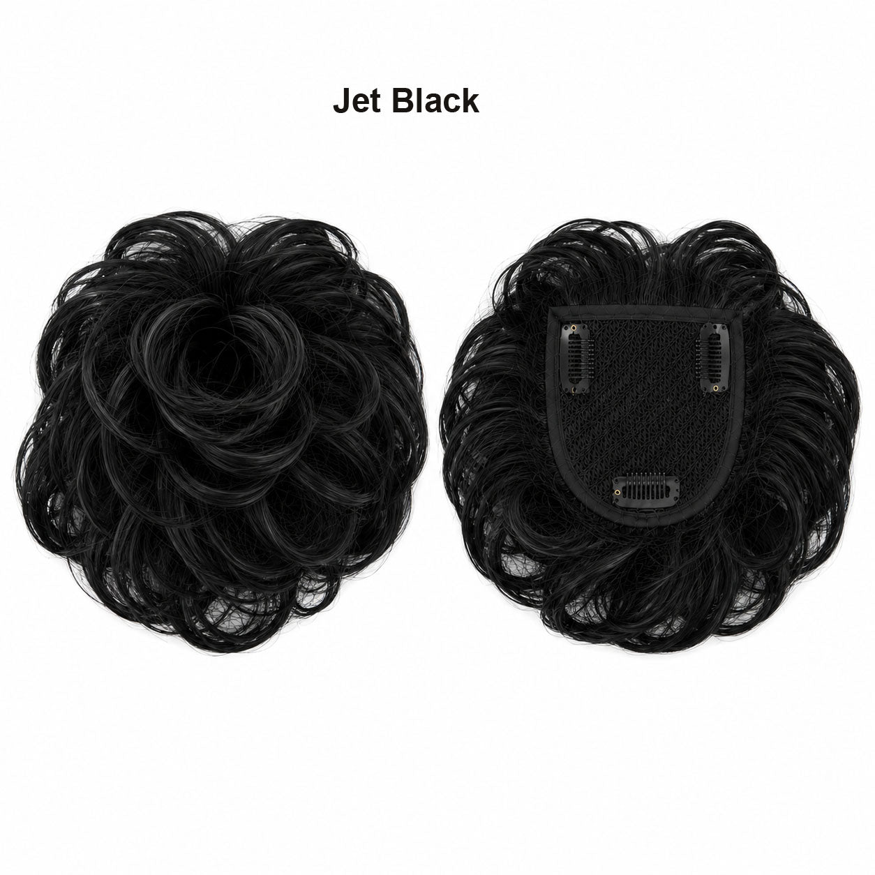 Remy Human Hair Clip in Toppers with  curl wave style  3 Clips -EMO SERIES