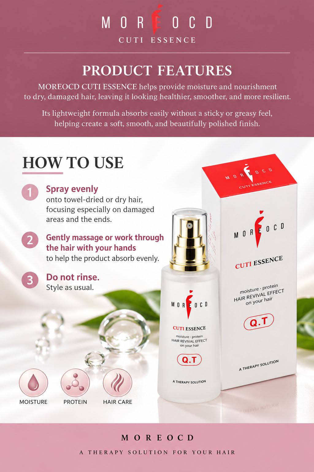 MONCOCO  Cuti Essence | Moisture & Protein Treatment for Dry & Damaged Hair