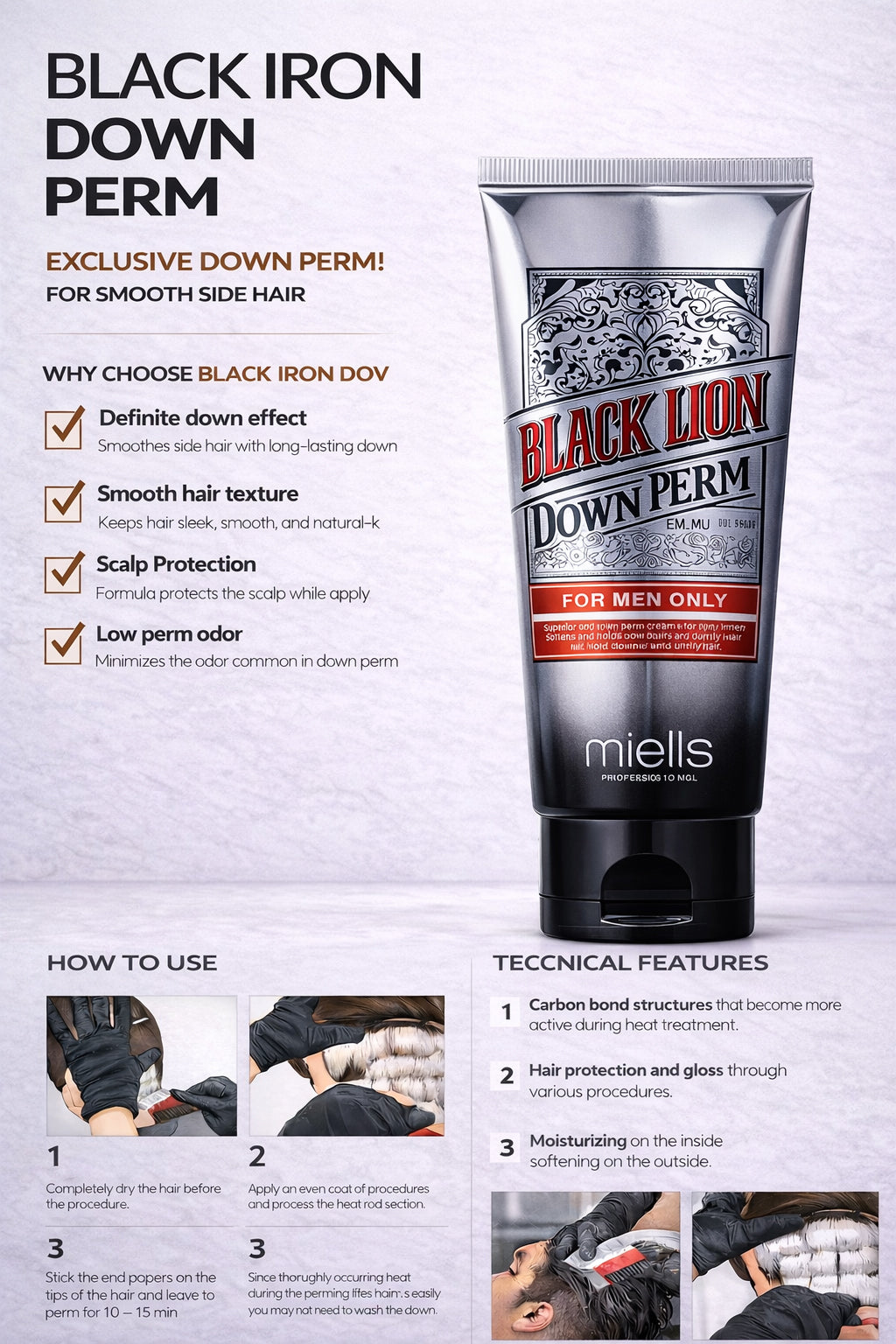 Mielle Iron Down Perm -250 ml