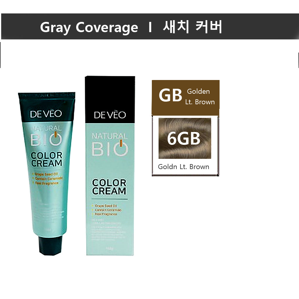 DEVEO Natural Lt. Golden Hair Color Cream – 150ml | Full Gray Coverage