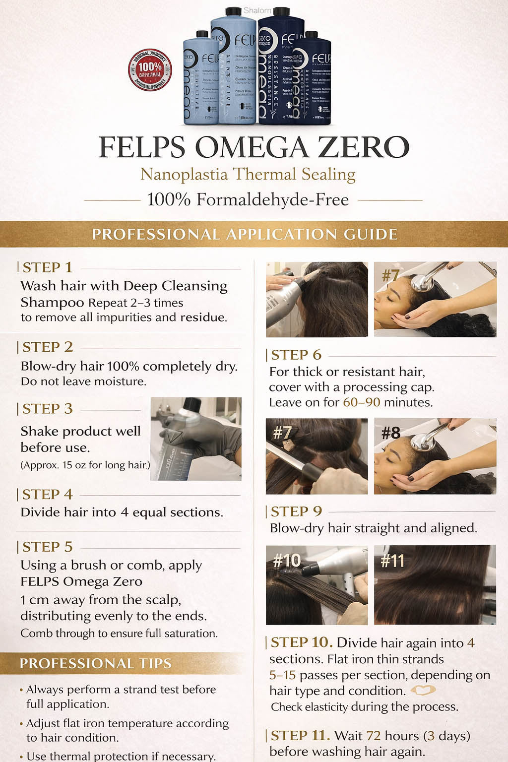 FELPS OMEGA  ZERO KERATIN  -SENSATIVE HAIR 33.8 fl oz/1000ml