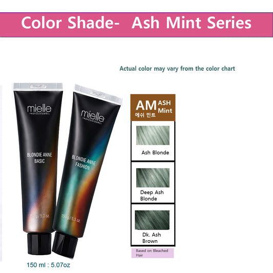 Blonde Ann Professional Hair Color – Ash Mint  Series (150 ml)