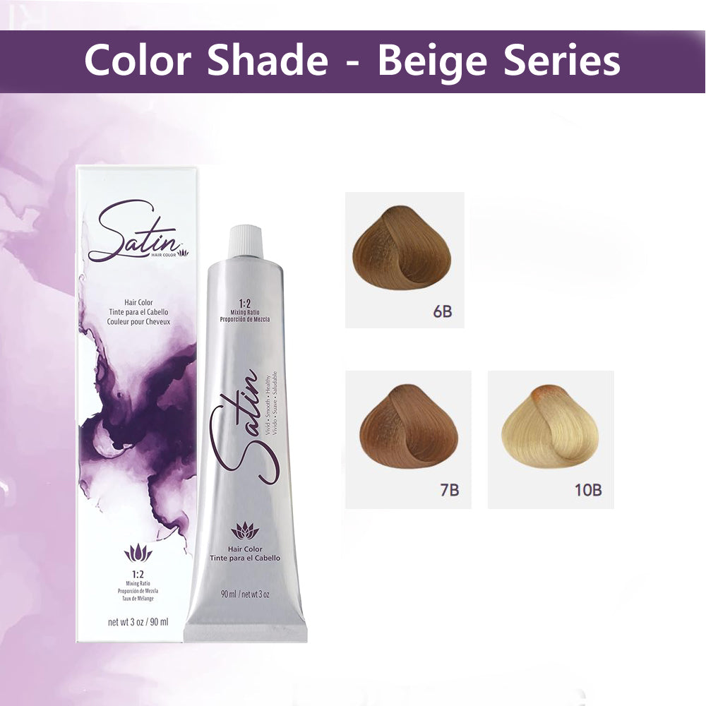SATIN Hair Color Permanent Cream Hair color Dye (3 oz / 90 mL)