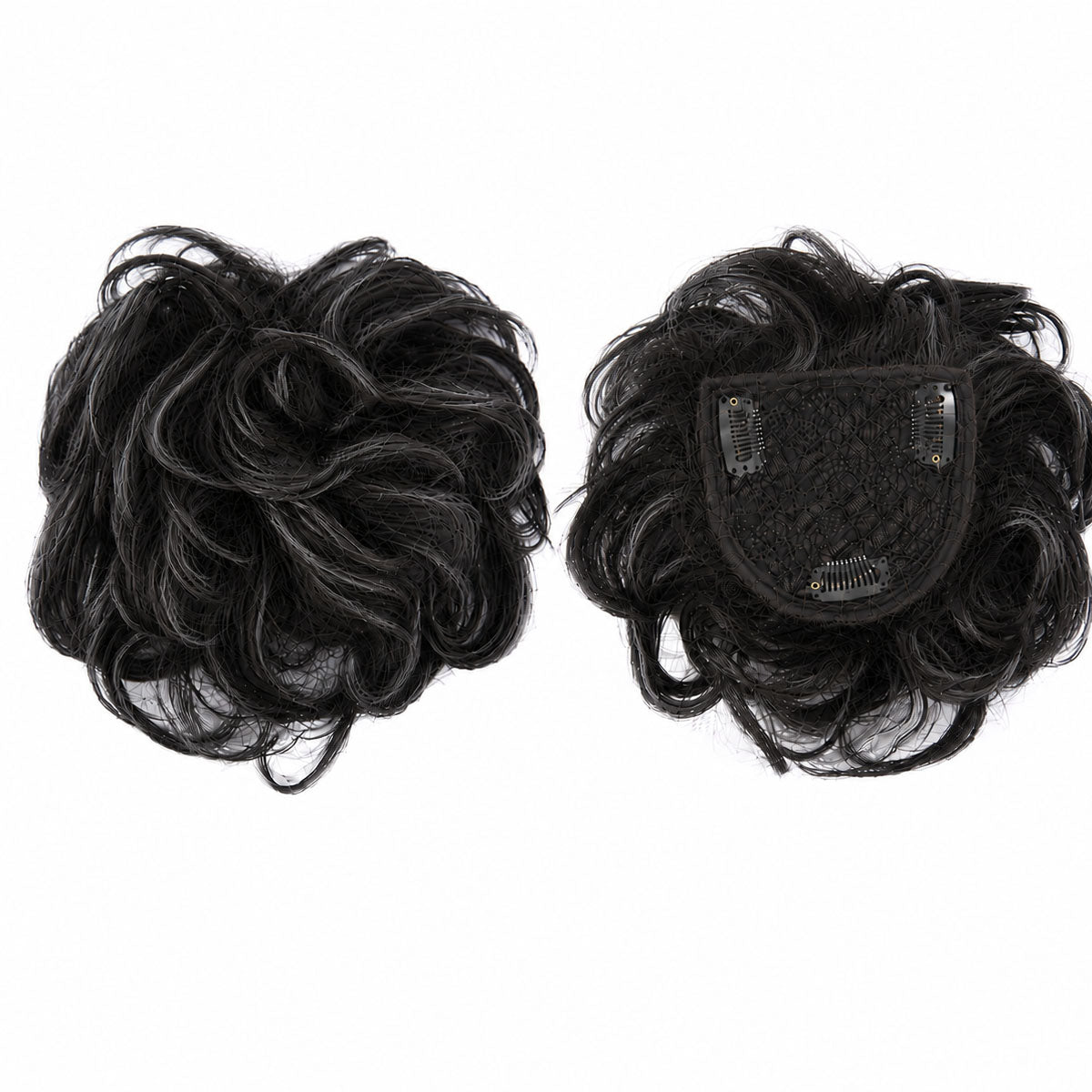 Remy Human Hair Clip in Toppers with  curl wave style  3 Clips -GOMO SERIES