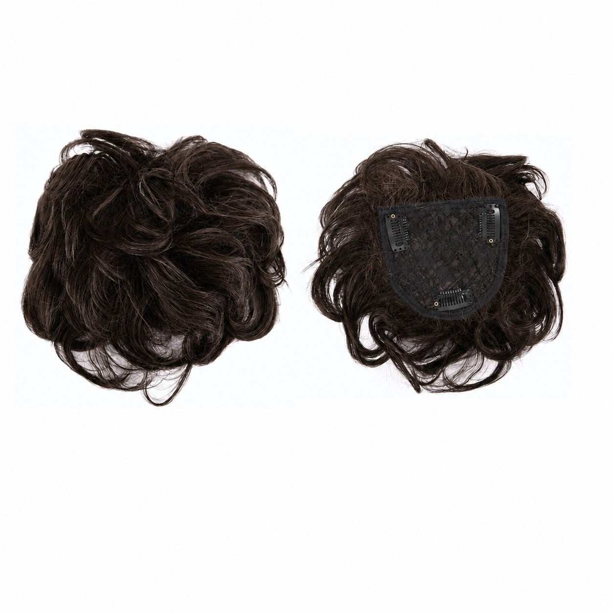 Remy Human Hair Clip in Toppers with  curl wave style  3 Clips -GOMO SERIES