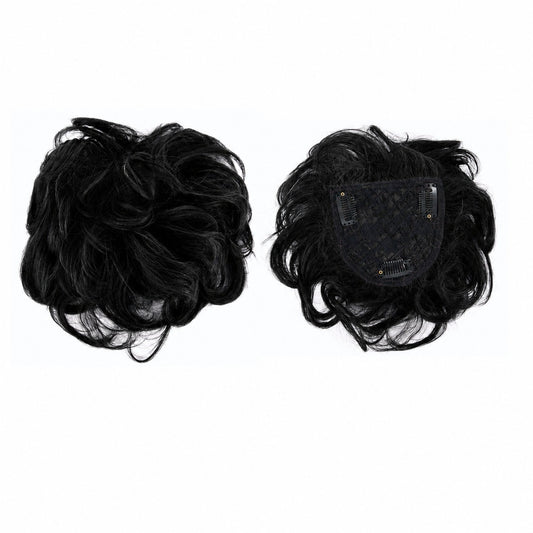Remy Human Hair Clip in Toppers with  curl wave style  3 Clips -GOMO SERIES